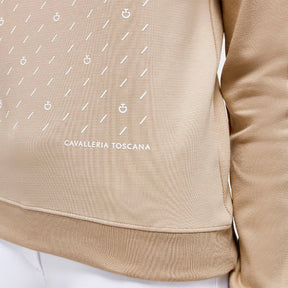 Cavalleria Toscana - Sweatshirt piqué cotton femme beige | - Ohlala