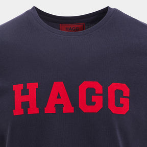 Hagg - T-shirt manches courtes homme marine/ rouge | - Ohlala