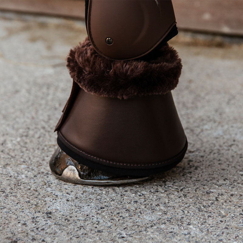 Kentucky Horsewear - Cloches chevaux cuir et mouton marron/marron | - Ohlala