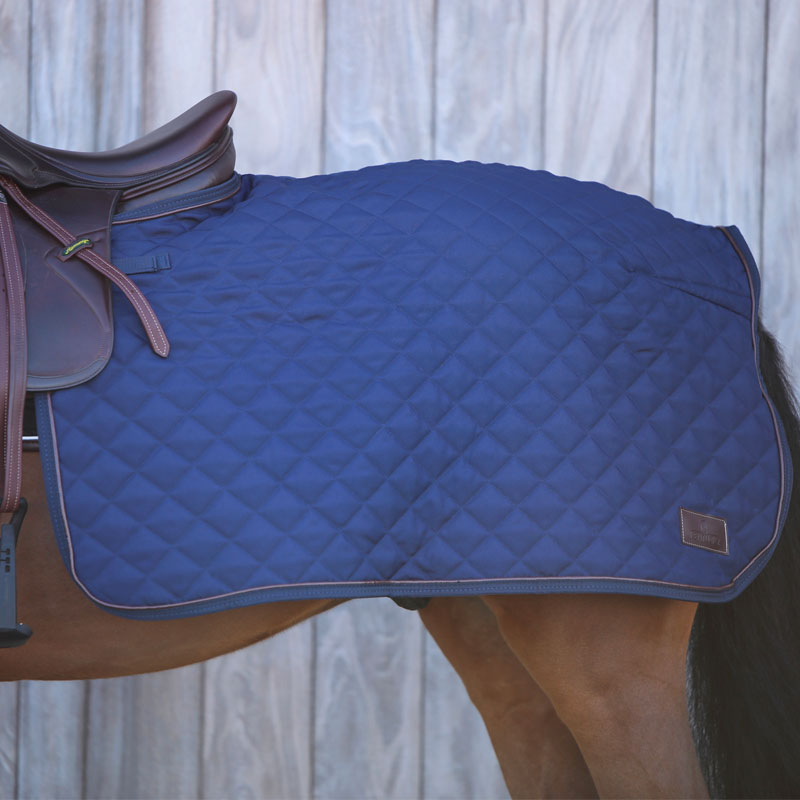 Kentucky Horsewear - Couvre-reins carré marine 160g | - Ohlala