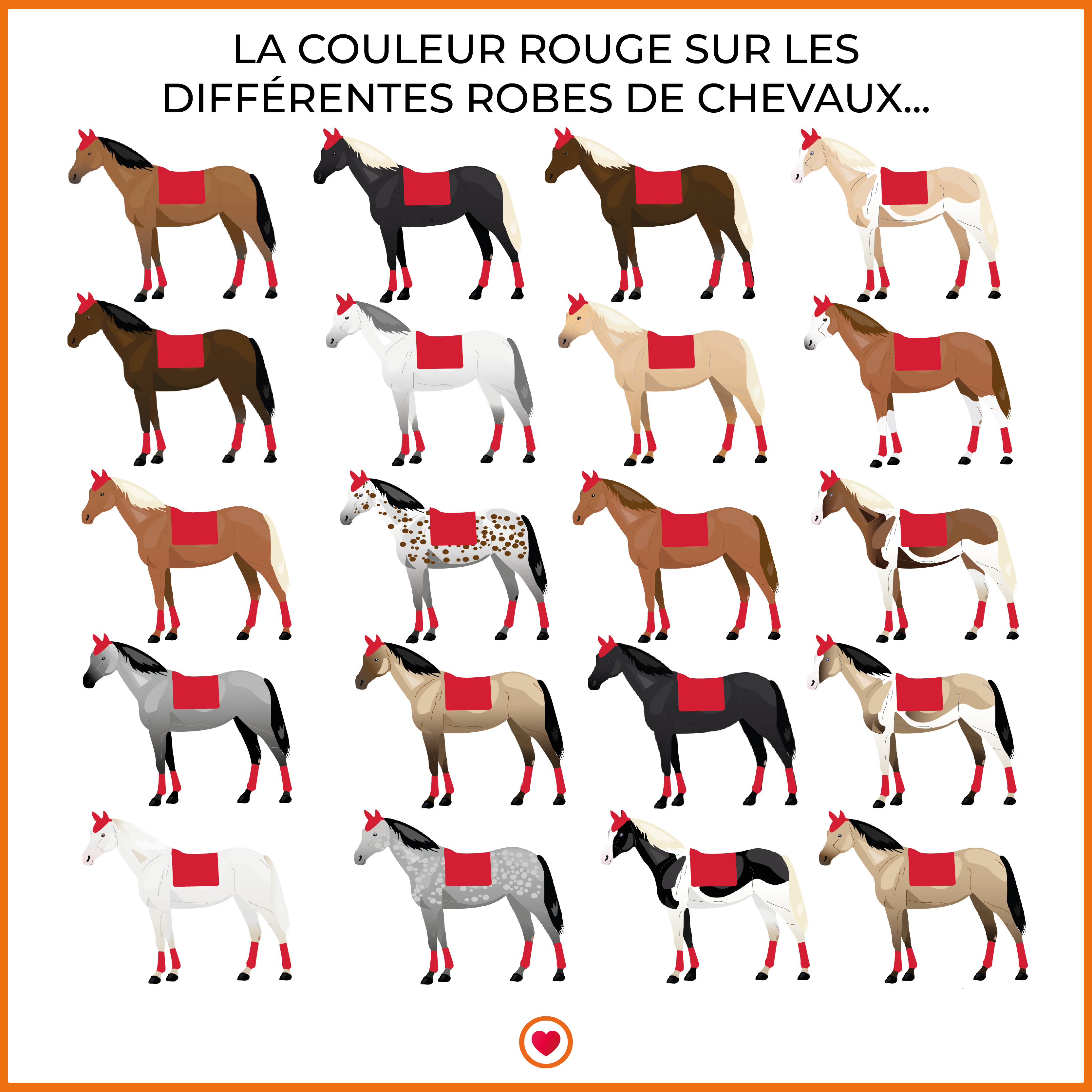 TdeT - Tapis de selle Thérèse rouge | - Ohlala