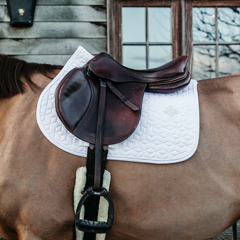 Kentucky Horsewear - Tapis de selle basic blanc | - Ohlala